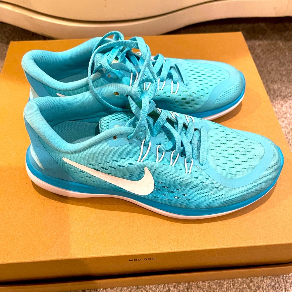 Nike Blue and White Athletic Shoes